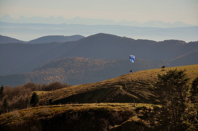 Paragliding, Gleitschirmfliegen in den Vogesen